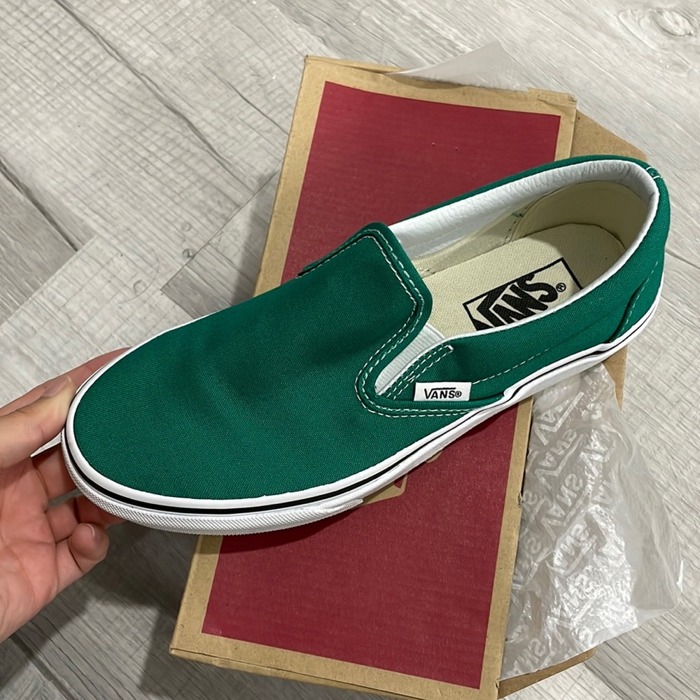 Classic Slip on Vans (Green)